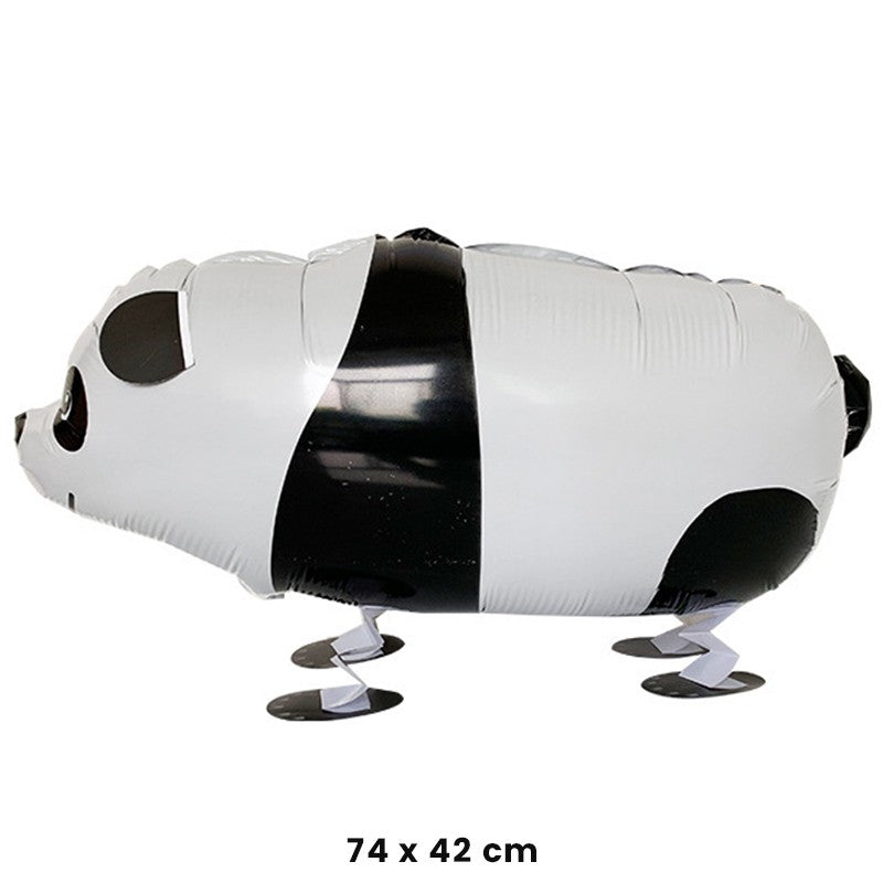Balon din Folie Metalizata, Flippy, Figurina Animata, Model Panda, 74x42 cm, Ambalaj Individual, Pai Inclus, Umflare cu