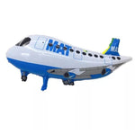 Balon din Folie Metalizata, Flippy, Figurina Avion, Tema Aeronava, 44x82.5 cm, Ambalaj Individual, Pai Inclus, Umflare