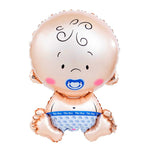 Balon din Folie Metalizata, Flippy, Figurina Baietel, Tema Botez, 73x48 cm, Ambalaj Individual, Pai Inclus, Umflare cu