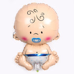Balon din Folie Metalizata, Flippy, Figurina Baietel, Tema Botez, 73x48 cm, Ambalaj Individual, Pai Inclus, Umflare cu