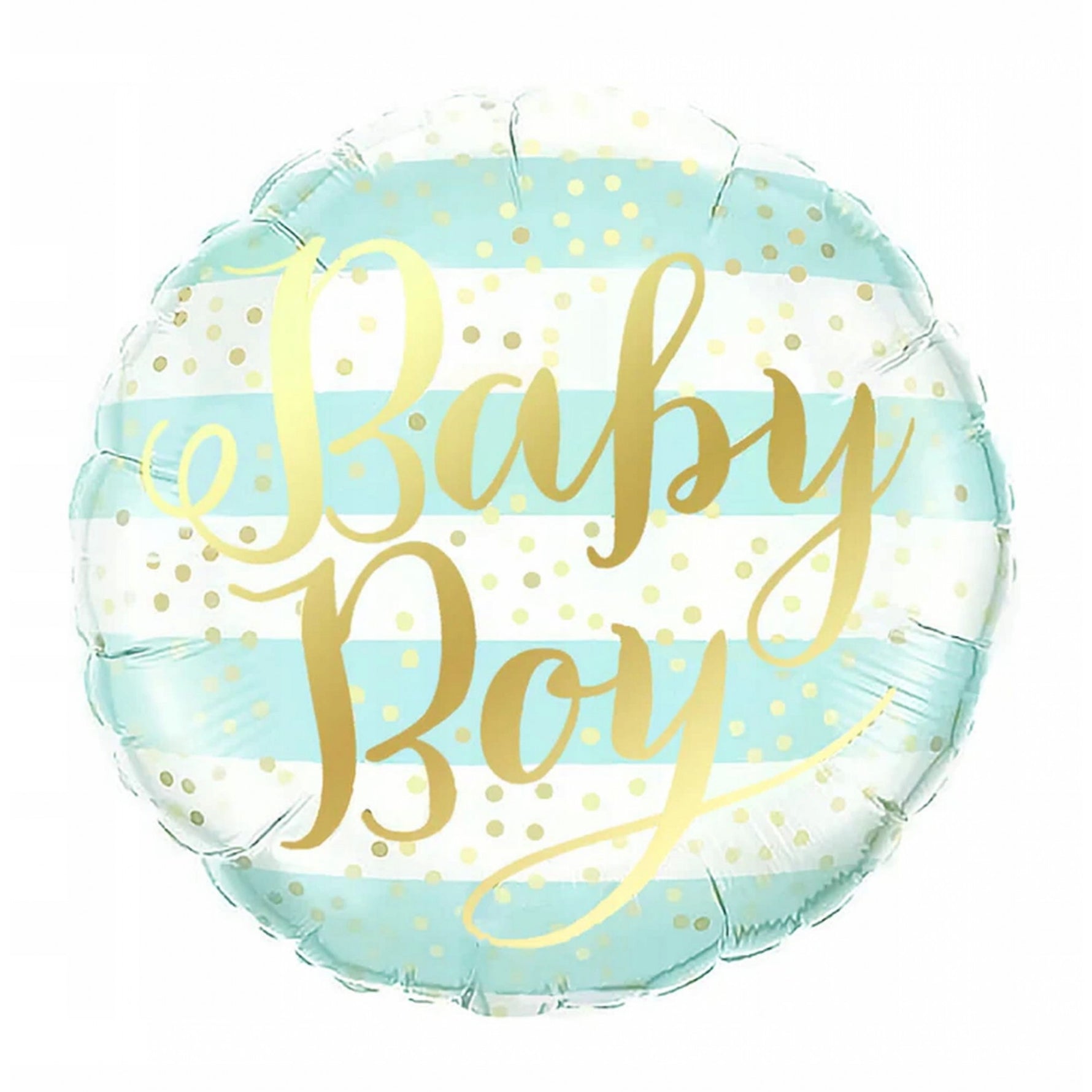 Balon din Folie Metalizata, Flippy, Figurina Cerc, Model Baby Boy, Tematica Gender Reveal, 45 cm, Ambalaj Individual,