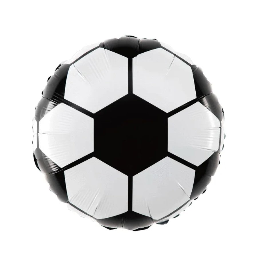 Balon din Folie Metalizata, Flippy, Figurina Cerc, Model Minge de Fotbal, Tematica Sport, 45 cm, Ambalaj Individual,