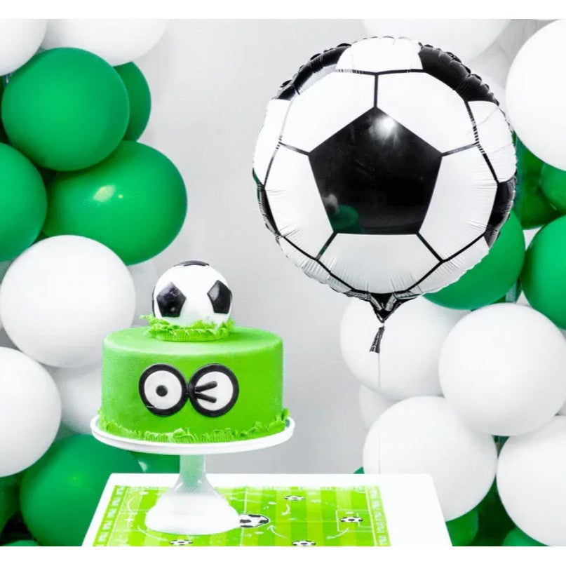 Balon din Folie Metalizata, Flippy, Figurina Cerc, Model Minge de Fotbal, Tematica Sport, 45 cm, Ambalaj Individual,
