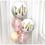 Balon din Folie Metalizata, Flippy, Figurina Cerc, Model MR, Tematica Nunta, 45 cm, Ambalaj Individual, Pai Inclus,