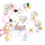 Balon din Folie Metalizata, Flippy, Figurina Cerc, Model MRS, Tematica Nunta, 45 cm, Ambalaj Individual, Pai Inclus,