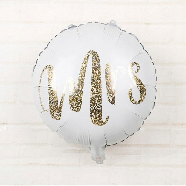 Balon din Folie Metalizata, Flippy, Figurina Cerc, Model MRS, Tematica Nunta, 45 cm, Ambalaj Individual, Pai Inclus,
