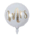 Balon din Folie Metalizata, Flippy, Figurina Cerc, Model MRS, Tematica Nunta, 45 cm, Ambalaj Individual, Pai Inclus,