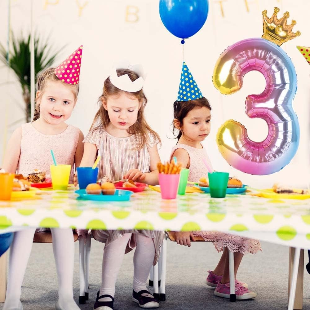 Balon din Folie Metalizata, Flippy, Figurina Cifra Gradient, Tema Aniversare 80 cm, Ambalaj Individual, Pai inclus,