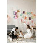Balon din Folie Metalizata, Flippy, Figurina Cifra Gradient, Tema Aniversare 80 cm, Ambalaj Individual, Pai inclus,
