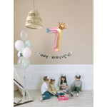 Balon din Folie Metalizata, Flippy, Figurina Cifra Gradient, Tema Aniversare 80 cm, Ambalaj Individual, Pai inclus,