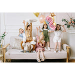 Balon din Folie Metalizata, Flippy, Figurina Cifra Gradient, Tema Aniversare 80 cm, Ambalaj Individual, Pai inclus,