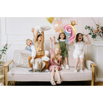 Balon din Folie Metalizata, Flippy, Figurina Cifra Gradient, Tema Aniversare 80 cm, Ambalaj Individual, Pai inclus,