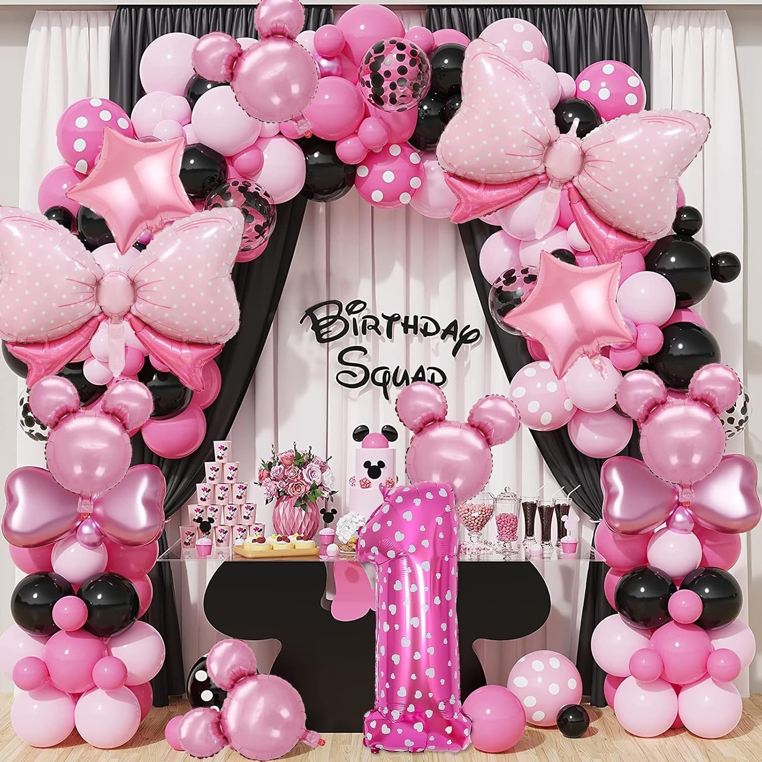 Balon din Folie Metalizata Flippy, Figurina Cifra, Imprimeu Inimi, Tema Aniversare 80 cm, Ambalaj Individual, Pai