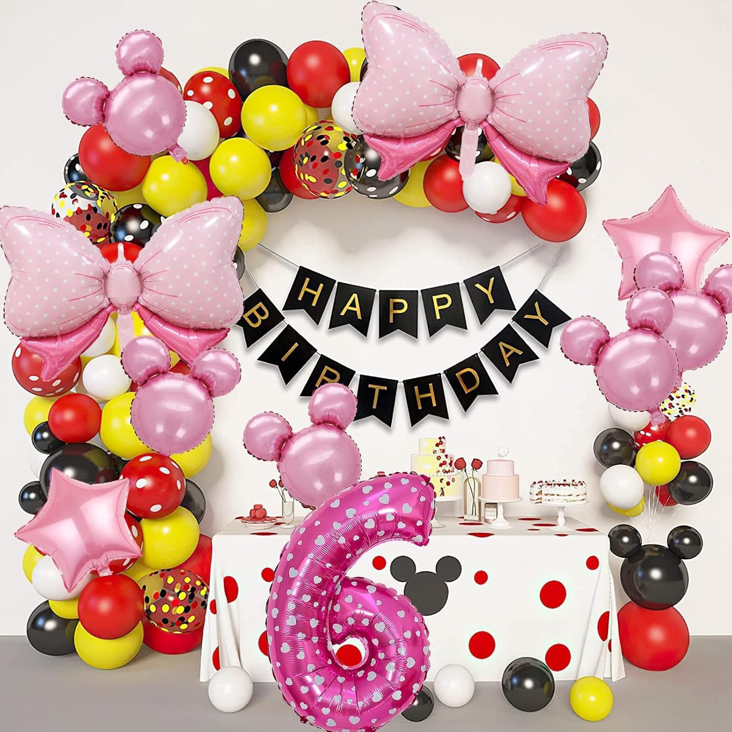 Balon din Folie Metalizata Flippy, Figurina Cifra, Imprimeu Inimi, Tema Aniversare 80 cm, Ambalaj Individual, Pai