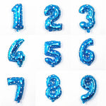 Balon din Folie Metalizata Flippy, Figurina Cifra, Imprimeu Stele, Tema Aniversare 80 cm, Ambalaj Individual, Pai