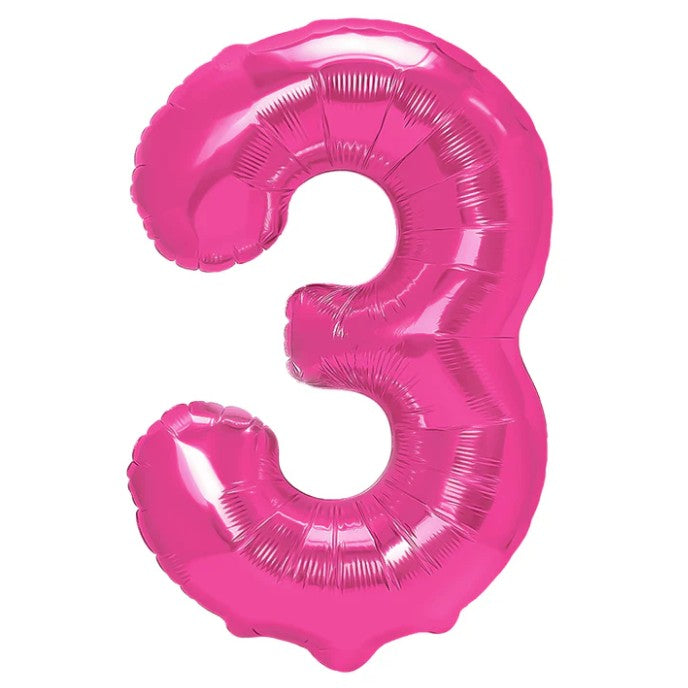 Balon din Folie Metalizata, Flippy, Figurina Cifra, Model 3, Tema Aniversare 100 cm, Ambalaj Individual, Pai Inclus,