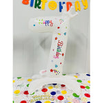 Balon din Folie Metalizata, Flippy, Figurina Cifra, Model 7 cu Happy Birthday Scris, Tema Aniversare 81 cm, Ambalaj