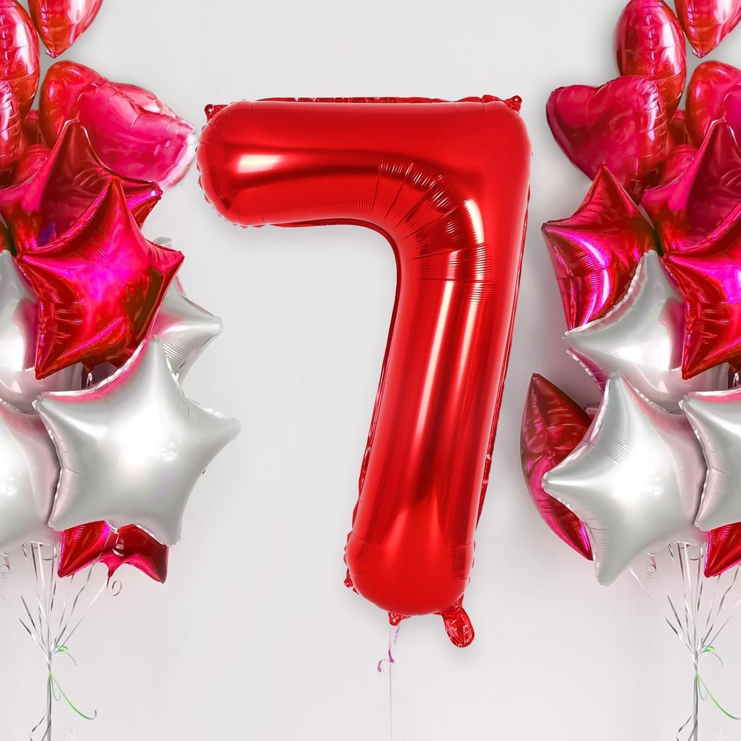 Balon din Folie Metalizata, Flippy, Figurina Cifra, Model 7, Tema Aniversare 40 cm, Ambalaj Individual, Pai Inclus,
