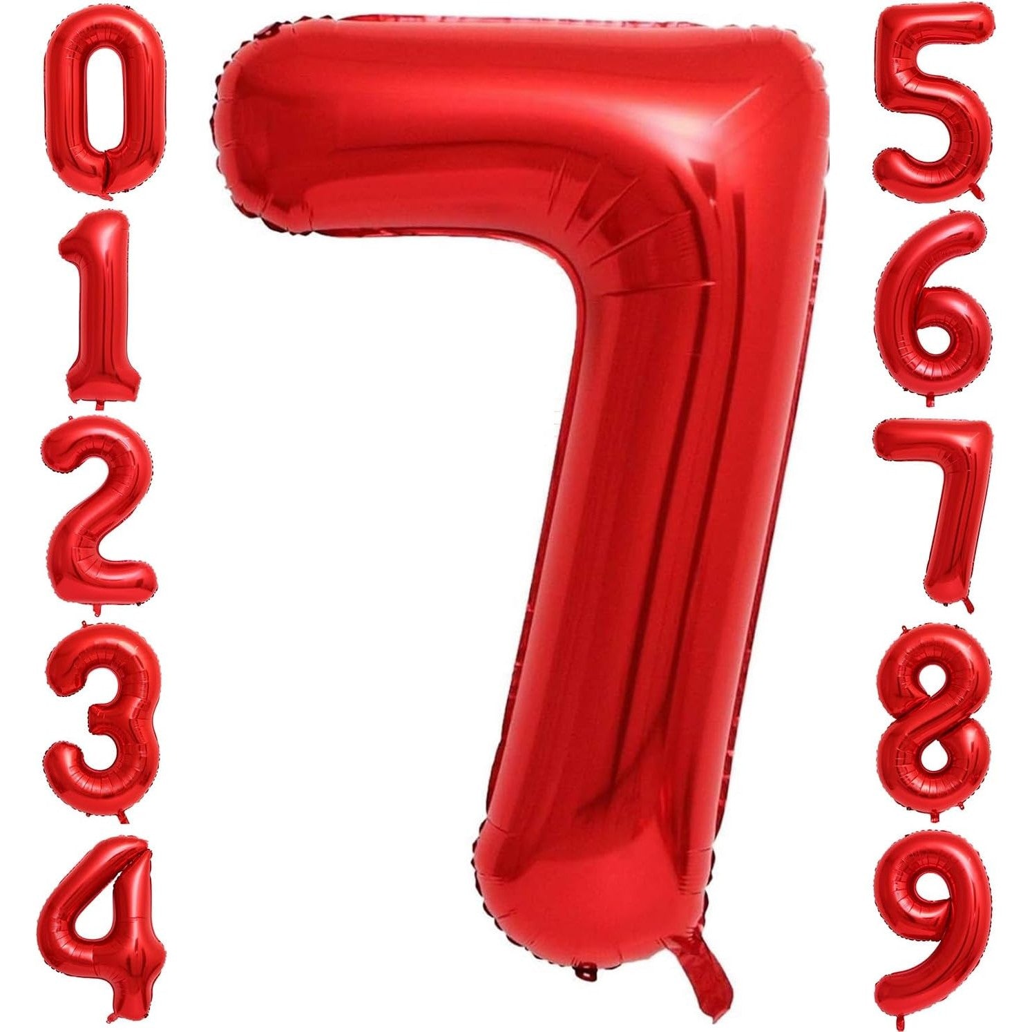 Balon din Folie Metalizata, Flippy, Figurina Cifra, Model 7, Tema Aniversare 40 cm, Ambalaj Individual, Pai Inclus,