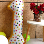 Balon din Folie Metalizata Flippy, Figurina Cifra, Model Candy, Tema Aniversare 100 cm, Ambalaj Individual, Pai inclus,