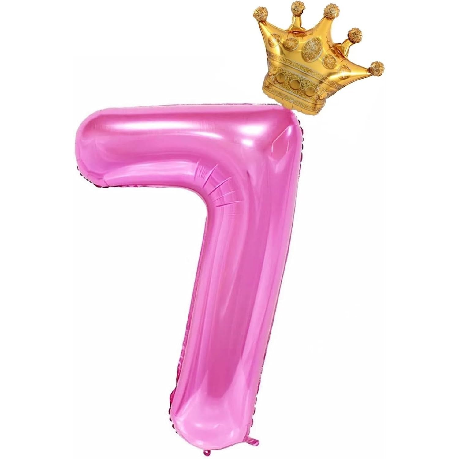 Balon din Folie Metalizata Flippy, Figurina Cifra si Coroana, Tema Aniversare 100 cm, Ambalaj Individual, Pai inclus,