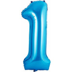 Balon din Folie Metalizata Flippy, Figurina Cifra si Coroana, Tema Aniversare 100 cm, Ambalaj Individual, Pai inclus,