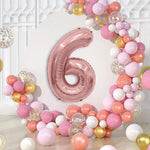 Balon din Folie Metalizata Flippy, Figurina Cifra, Tema Aniversare 100 cm, Ambalaj Individual, Pai inclus, Umflare cu