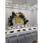 Balon din Folie Metalizata Flippy, Figurina Cifra, Tema Aniversare 100 cm, Ambalaj Individual, Pai inclus, Umflare cu