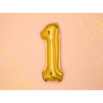 Balon din Folie Metalizata Flippy, Figurina Cifra, Tema Aniversare 100 cm, Ambalaj Individual, Pai inclus, Umflare cu