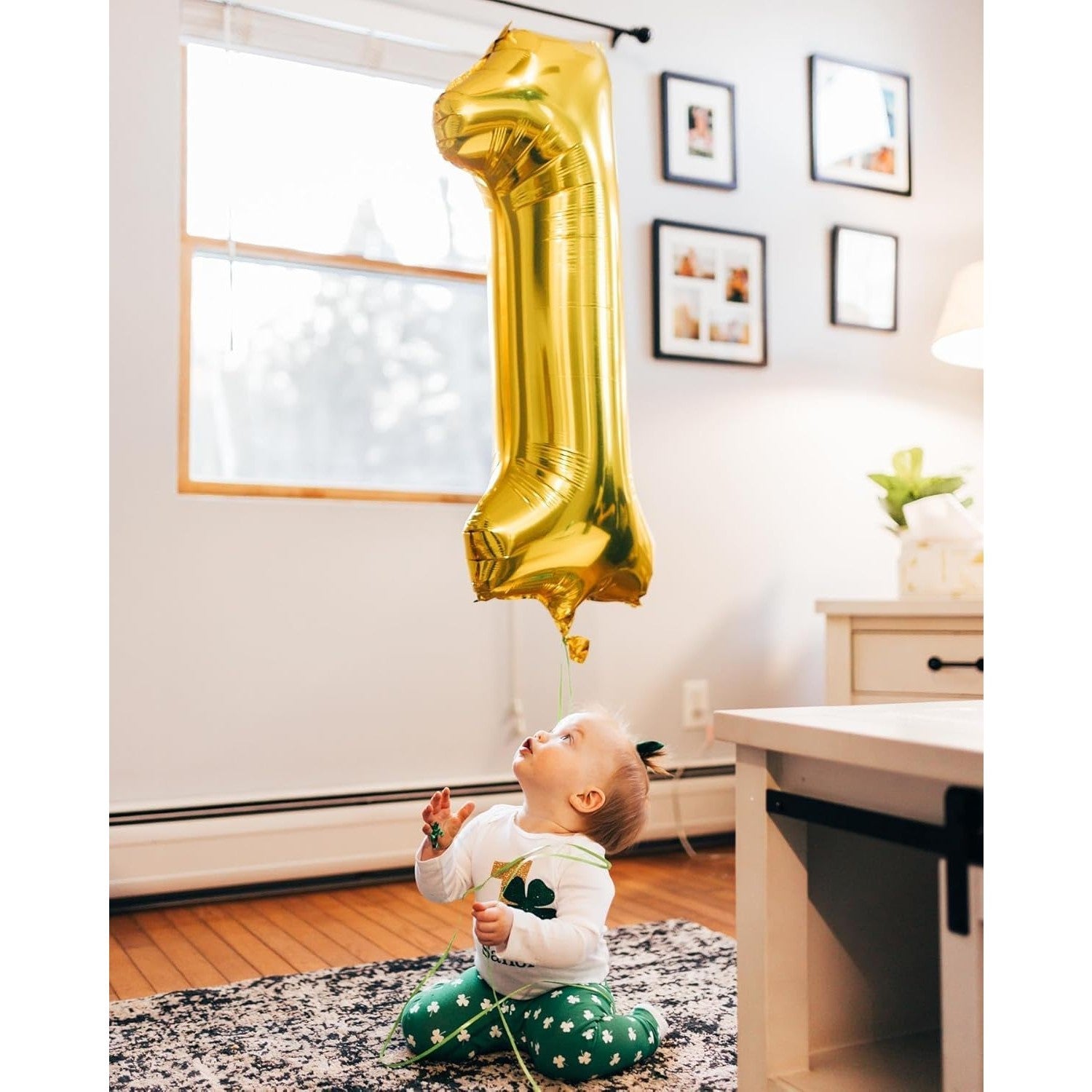 Balon din Folie Metalizata Flippy, Figurina Cifra, Tema Aniversare 100 cm, Ambalaj Individual, Pai inclus, Umflare cu