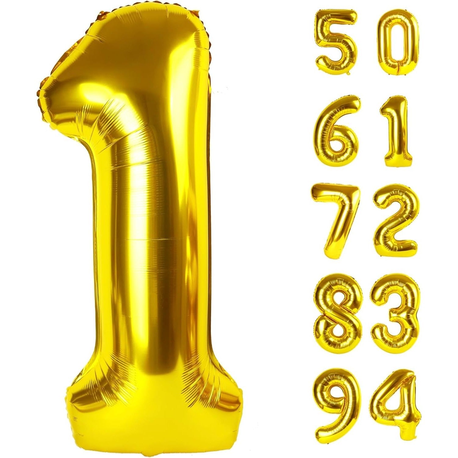 Balon din Folie Metalizata Flippy, Figurina Cifra, Tema Aniversare 100 cm, Ambalaj Individual, Pai inclus, Umflare cu