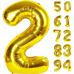 Balon din Folie Metalizata Flippy, Figurina Cifra, Tema Aniversare 100 cm, Ambalaj Individual, Pai inclus, Umflare cu