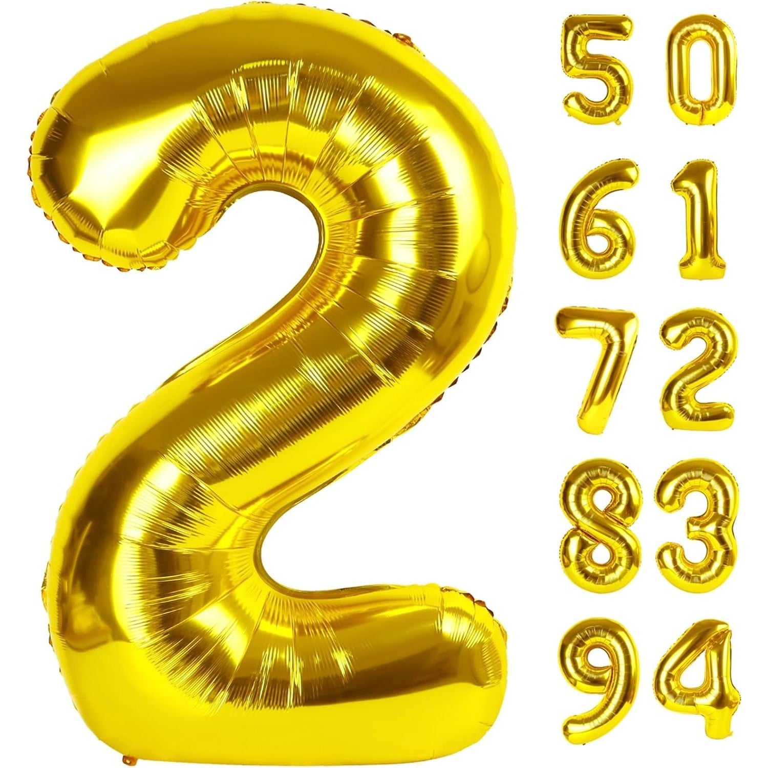 Balon din Folie Metalizata Flippy, Figurina Cifra, Tema Aniversare 100 cm, Ambalaj Individual, Pai inclus, Umflare cu