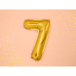 Balon din Folie Metalizata Flippy, Figurina Cifra, Tema Aniversare 100 cm, Ambalaj Individual, Pai inclus, Umflare cu