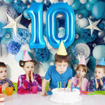 Balon din Folie Metalizata, Flippy, Figurina Cifra, Tema Aniversare 100 cm, Ambalaj Individual, Pai inclus, Umflare cu