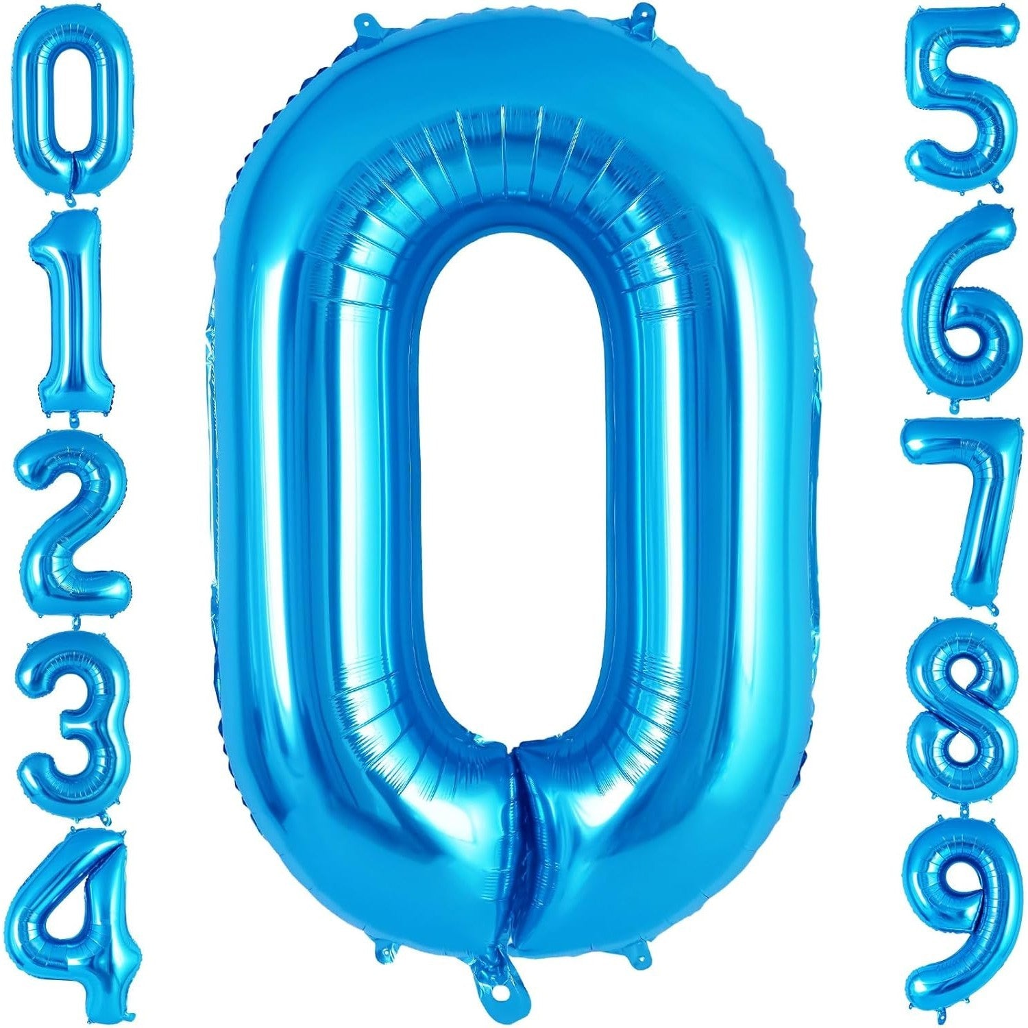 Balon din Folie Metalizata, Flippy, Figurina Cifra, Tema Aniversare 100 cm, Ambalaj Individual, Pai inclus, Umflare cu