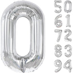Balon din Folie Metalizata, Flippy, Figurina Cifra, Tema Aniversare 100 cm, Ambalaj Individual, Pai inclus, Umflare cu