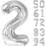 Balon din Folie Metalizata, Flippy, Figurina Cifra, Tema Aniversare 100 cm, Ambalaj Individual, Pai inclus, Umflare cu