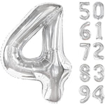Balon din Folie Metalizata, Flippy, Figurina Cifra, Tema Aniversare 100 cm, Ambalaj Individual, Pai inclus, Umflare cu