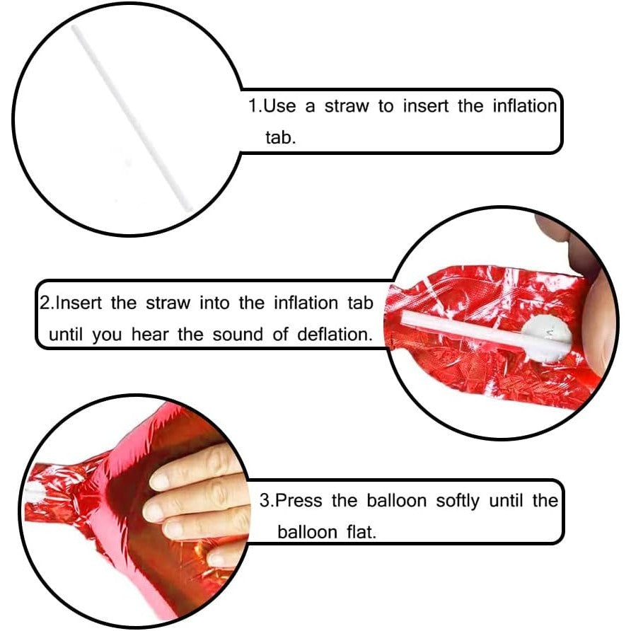 Balon din Folie Metalizata Flippy, Figurina Cifra, Tema Aniversare 100 cm, Ambalaj Individual, Pai inclus, Umflare cu