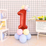 Balon din Folie Metalizata Flippy, Figurina Cifra, Tema Aniversare 100 cm, Ambalaj Individual, Pai inclus, Umflare cu