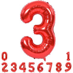 Balon din Folie Metalizata Flippy, Figurina Cifra, Tema Aniversare 100 cm, Ambalaj Individual, Pai inclus, Umflare cu