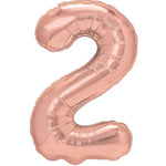 Balon din Folie Metalizata Flippy, Figurina Cifra, Tema Aniversare 100 cm, Ambalaj Individual, Pai inclus, Umflare cu