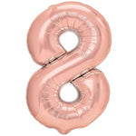Balon din Folie Metalizata Flippy, Figurina Cifra, Tema Aniversare 100 cm, Ambalaj Individual, Pai inclus, Umflare cu