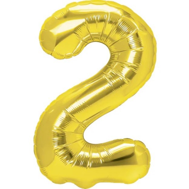 Balon din Folie Metalizata Flippy, Figurina Cifra, Tema Aniversare 100 cm, Ambalaj Individual, Pai inclus, Umflare cu