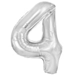 Balon din Folie Metalizata, Flippy, Figurina Cifra, Tema Aniversare 100 cm, Ambalaj Individual, Pai inclus, Umflare cu