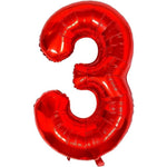 Balon din Folie Metalizata Flippy, Figurina Cifra, Tema Aniversare 100 cm, Ambalaj Individual, Pai inclus, Umflare cu
