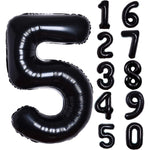 Balon din Folie Metalizata Flippy, Figurina Cifra, Tema Aniversare 40 cm, Ambalaj Individual, Pai inclus, Umflare cu
