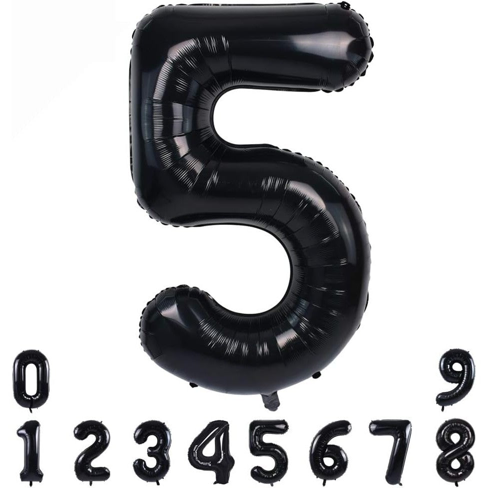 Balon din Folie Metalizata Flippy, Figurina Cifra, Tema Aniversare 40 cm, Ambalaj Individual, Pai inclus, Umflare cu