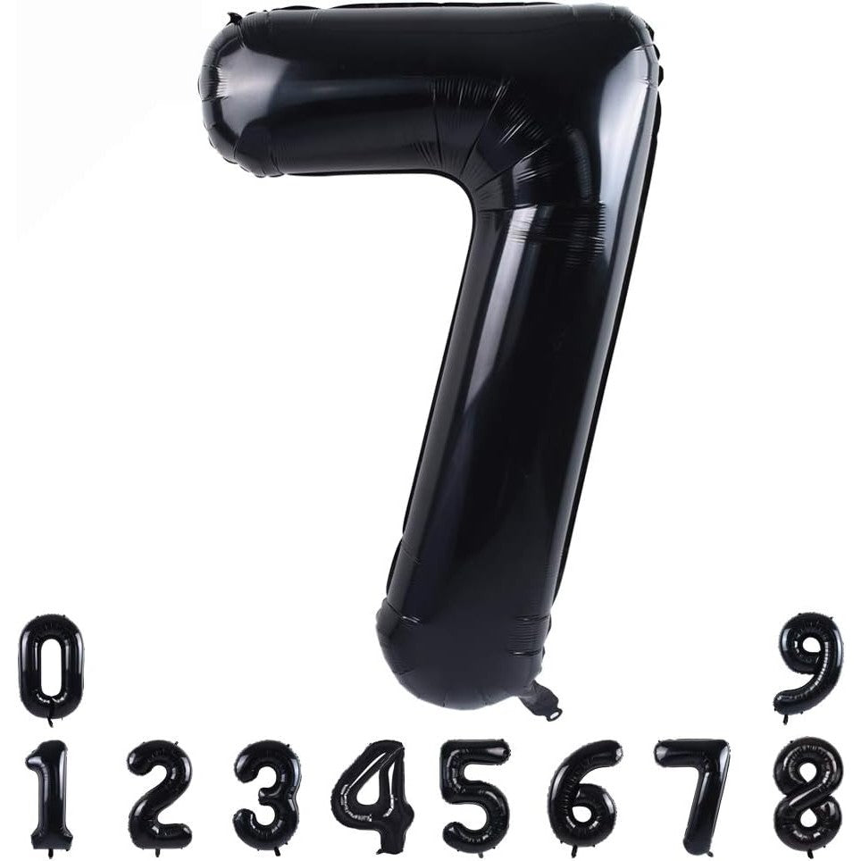 Balon din Folie Metalizata Flippy, Figurina Cifra, Tema Aniversare 40 cm, Ambalaj Individual, Pai inclus, Umflare cu